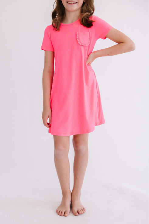neon-pink-t-shirt-dress Mila & Rose at Sophia's Style--4T--5